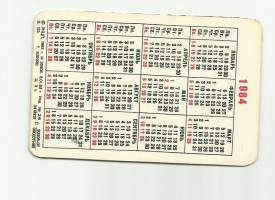Lompakkoalmanakka    1984  -   kalenteri