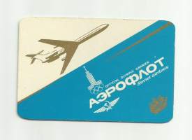 Lompakkoalmanakka    1980 Aeroflot Olympia  -   kalenteri