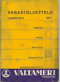 Valtameri Oy Teräsryhmä Varastoluettelo 1977
