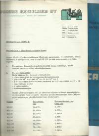 Promecam - särmäyspuristiunten hinnat 1967