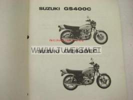 Suzuki GS400C / GS400EC parts catalogue -varaosaluettelo englanniksi