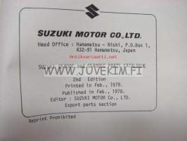 Suzuki GS400C / GS400EC parts catalogue -varaosaluettelo englanniksi