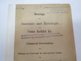 Beiträge  zur Anatomie un Histologie von cuma Rathkii kr. - Inaugural-Dissertation zur Erlangung der doctorwürde der philosophischen Facultät der