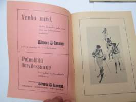 Puolustusvoimain talvikisat Hämeenlinna 14-17.3.1953 -hiiihtokisat käsiohjelma -skiing competition program