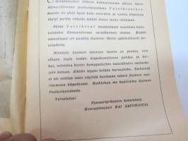 Puolustusvoimain talvikisat Hämeenlinna 14-17.3.1953 -hiiihtokisat käsiohjelma -skiing competition program