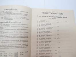 Suomen Oppikoulujuen Urheiluliiton Hiihtomestaruuskilpailut, Lahti 25-26.2.1946 -hiiihtokisat käsiohjelma -skiing competition program