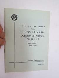 Suomen Hiihtoliiton C-sarjan hiihto- ja mäenlaskumestaruuskilpailut, Valkeakoski, 25-26.2.1950 -hiihtokisat käsiohjelma -skiing competition program