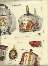Mönster för porslinmålning av Ruth Fischer (Bok) 1930, Svenska, Ämne: Porslinsmålning, Keramik : utsmyckning, / Posliinimaalausmalleja sis 24 planssia