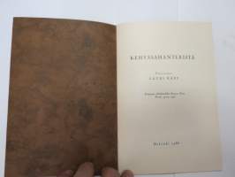 Kehyssahanteristä, eripainos Suomen Puu nr 13-14, 1936