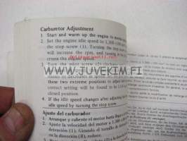 Honda MBX125R owner´s manual -käyttöohjekirja englanniksi