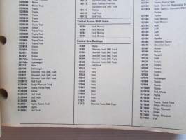 Chassis Parts Vol. II - Application Listing For 1980-1990 -Catalog No. X4000-2 1990 -varaosaluettelo
