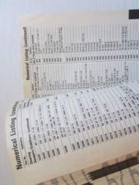 Chassis Parts Vol. II - Application Listing For 1979 &amp; Prior -Catalog No. X4000-1 1990 -varaosaluettelo