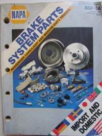 Napa Brake System Parts - Passenger Cars/Light and Medium Duty Trucks (BSP-9A)