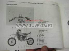 Kawasaki KX60 owner´s manual -omistajan käsikirja englanniksi