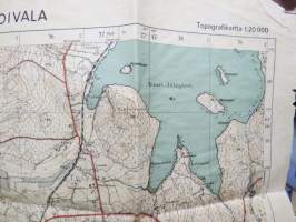 Toivala 6980/90-27-530/40 v. 1947 Topografikartta 1:20 000 -kartta / map