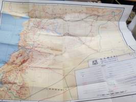 Syrie (Syyria) matkailuesite - kartta / travel brochure