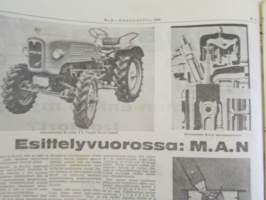 Koneviesti 1960 nr 8, sisältää mm. seur. artikkelit / kuvat / mainokset; Esittelyssä M.A.N., Lannoitus- ja kylvökoneet McCormick ja Allis Chalmers, Kevään 60