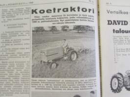 Koneviesti 1960 nr 8, sisältää mm. seur. artikkelit / kuvat / mainokset; Esittelyssä M.A.N., Lannoitus- ja kylvökoneet McCormick ja Allis Chalmers, Kevään 60
