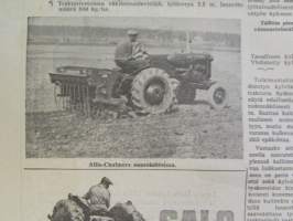 Koneviesti 1960 nr 8, sisältää mm. seur. artikkelit / kuvat / mainokset; Esittelyssä M.A.N., Lannoitus- ja kylvökoneet McCormick ja Allis Chalmers, Kevään 60