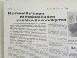 Koneviesti 1960 nr 8, sisältää mm. seur. artikkelit / kuvat / mainokset; Esittelyssä M.A.N., Lannoitus- ja kylvökoneet McCormick ja Allis Chalmers, Kevään 60