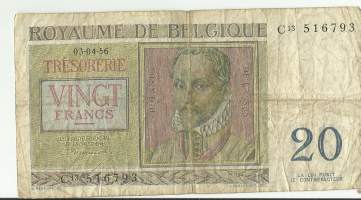 Belgia 20 Francs  1950-56  - seteli
