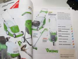 Viking 1996 silppurit, ruohonleikkurit, ajoleikkurit, ruohotrimmerit, pensasaitaleikkurit, jyrsimet -myyntiesite / brochure