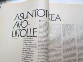 Kotiliesi 1974 nr 1 tammikuu I, ilmestynyt 9.1.1974, sis. mm. seur. artikkelit/ kuvat / mainokset; Lahden Puutyö Oy - Hitti-hyllystöt, Asuntotukea avoliitolle, Ei