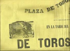 De toros de Muerte 1864 Härkätaistelujuliste Espania / Plaza de toros de la ciudad de Cadiz=Härkätaisteluareena Cadizin