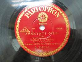 Parlophon B. 36051 Georg Malmstén - Sunnuntai-ilta / Särkynyt onni -savikiekkoäänilevy - 78 rpm record