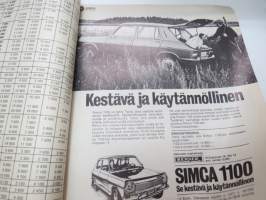 Moottoriviesti 1972 nr 12 sis. mm. artikkelit / kuvat / mainokset; Moottorikelkat 1973, Morris Marina Saloon 1.8 &amp; Coupe 1.3 koeajo, Fiat 127 kestotesti,