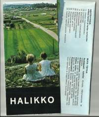 Halikko 1968 - matkailuesite, kartta