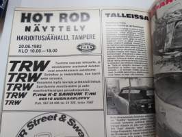 V8 Magazine 1982 nr 4 -Hot Rod magazine.keskiaukeamakuva Chevrolet Beauville Van -77. Plymouth siipiauto