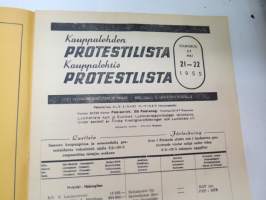 Kauppalehden protestilista - Kauppalehtis protestlista 1955 nr 21-22, ilmetynyt 23.5.1955 -unpaid debts and dues, published in special credit-paper