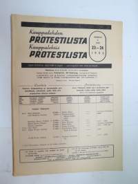 Kauppalehden protestilista - Kauppalehtis protestlista 1955 nr 23-24, ilmestynyt 6.6.1955 -unpaid debts and dues, published in special credit-paper