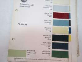 Porsche - 2 sivua Lack-Lechler - Chr. Lechler &amp; Sohn Nachf. värimalleja -colour samples
