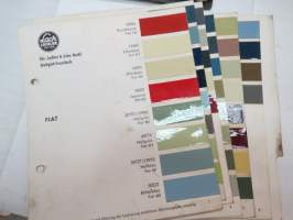 Fiat - 6 sivua / pages Lack-Lechler - Chr. Lechler &amp; Sohn Nachf. värimalleja -colour samples