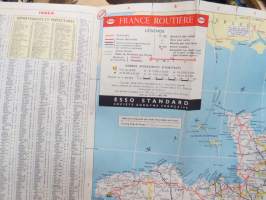 Esso France 1956 -tiekartta / road map