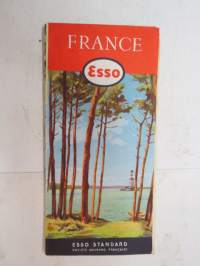 Esso France 1956 -tiekartta / road map