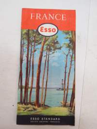 Esso France 1956 -tiekartta / road map