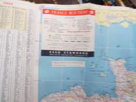 Esso France 1956 -tiekartta / road map