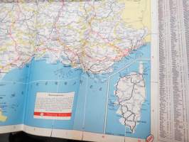 Esso France 1956 -tiekartta / road map