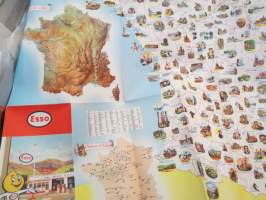 Esso France 1956 -tiekartta / road map