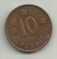 10  penniä  1936