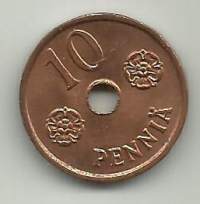 10  penniä  1943  Cu