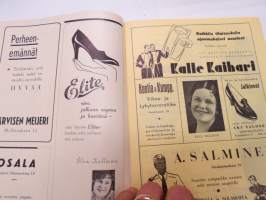 Tampereen Työväenteatteri 1938-1939 - Niskavuoren leipä -näytelmä -käsiohjelma / theatre program