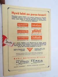 Tampereen Työväenteatteri 1938-1939 - Niskavuoren leipä -näytelmä -käsiohjelma / theatre program