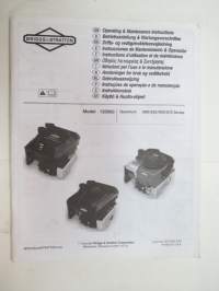 Briggs &amp; Stratton Model 120000 Quantum 600 / 625 / 650 / 675 Series - Operating and Maintenance Instructions - Käyttö- ja huolto-ohjeet