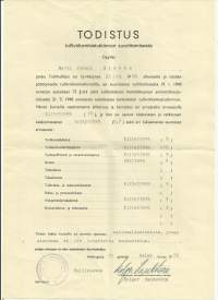 Tullihallitus - stansattu paperisinetti 1959 asiakirjalla
