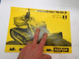 International TD-20 B puskutraktori -myyntiesite / bulldozer brochure