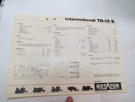International TD-15 B puskutraktori -myyntiesite / bulldozer brochure